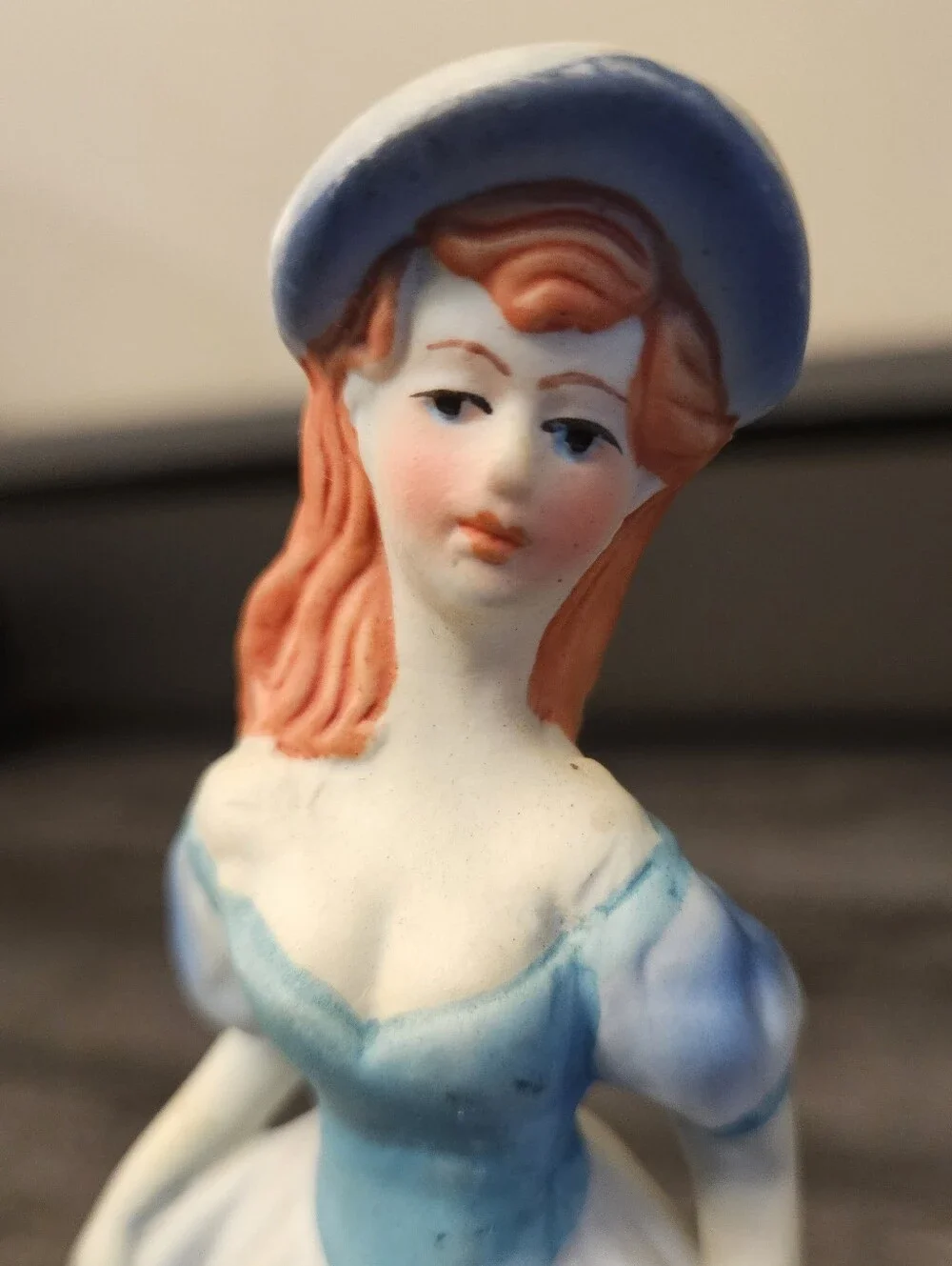 Vintage Bisque Porcelain Victorian Dancing Lady Figurines - Set of 2